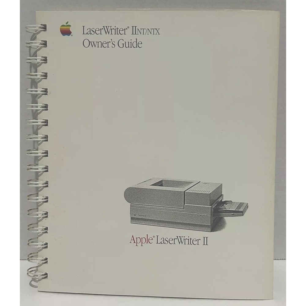 Macintosh‎ LaserWriter IINT/NTX Owner's Guide 1988 Apple Collector Vintage